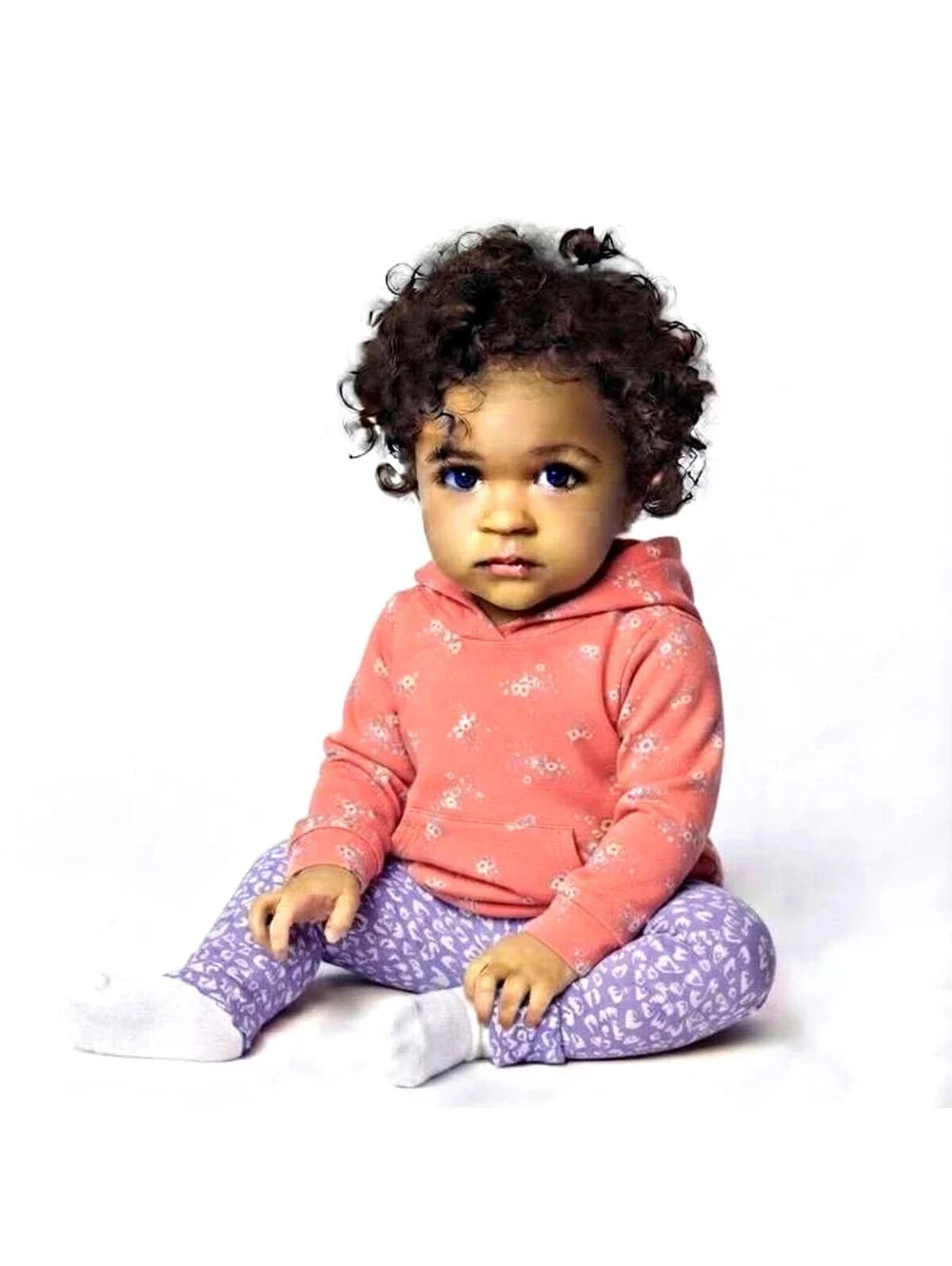Carter's Floral Hoodie & Circo Heart Leggings sz 18 Months